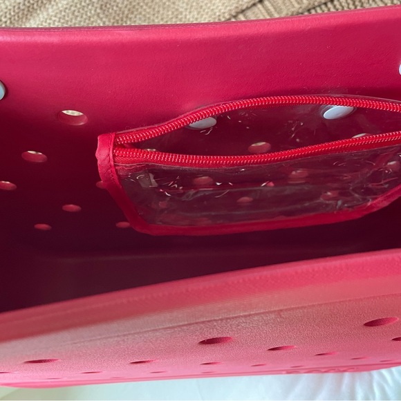 BOGG BAG - Medium Tote Bag (Off to the Races, Red, White Buttons) - Picture 6 of 7